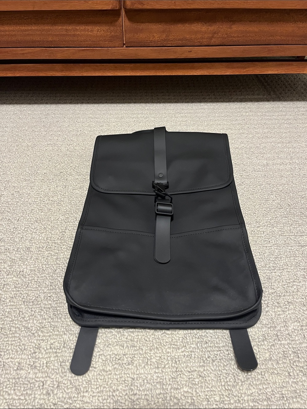 BNWOT Rains - Waterproof Black Minimalist Backpack